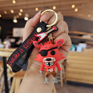 Five Nights At Freddys 4 Figurine Doll Keychain Anime FNAF Bear Bunny Fox Bonnie Chica Bag Key Ring Pendant