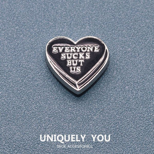 Metal jibbitz charm Shoe Buckle Shoe Accessories diy metal Love Friendship Fashion Decorative Buckle