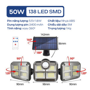2025 Đèn năng lượng mặt trời cảm biến chuyển động  loại led năng lượng cảm biến người 3 chế độ cao cấp Chính Hãng 1 Năm