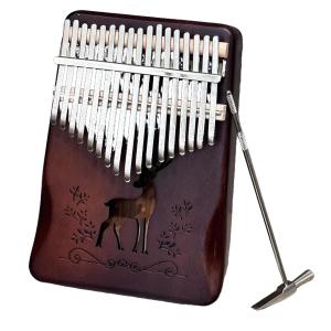 (DK06 - Nâu) Đàn kalimba 17 phím cao cấp âm to vang tặng full phụ kiện