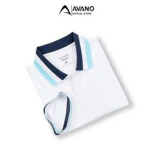 Áo phông nữ có cổ màu trắng vải Pique Cotton mắt chim mềm thoáng mát không bai xù AVANO dáng Slimfit trẻ trung APL02