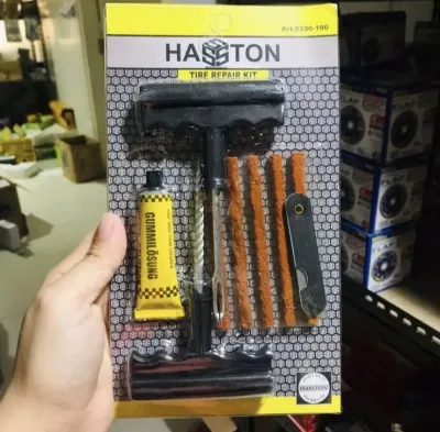 TERLARIS NO 1 !!! ALAT TAMBAL BAN HASSTON PROHEX Set 9pcs Tubles Tubeless Tembel Set Repair Ban Bocor Motor Mobil Gagang Plastik ASLI ORIGINAL KUAT AWET
