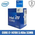 Intel Core I7-14700 14th Gen Processor - Raptor Lake (33MB Cache, 3.4Ghz). 
