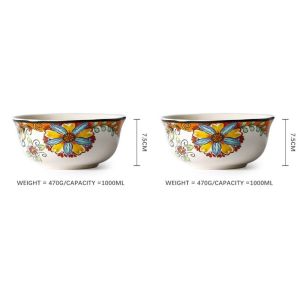 OMK Flower series Ceramic Bowl Tableware Set