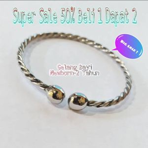 Gelang Monel Anak Bayi Baja Putih Membantu Menurunkan Demam Anti Step Kejang Anti Karat Dan Anti Luntur