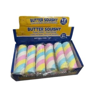WPRA Round Butter Stick Squishy Toy Soft Slow Rising Butter Stick Squeeze Toy Fidget Toy Slow Rebound Butter Stick Fidget Toy Adult Use