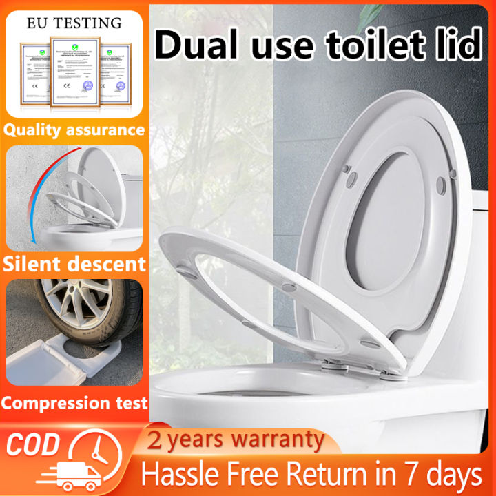 Toilet seat 2 in 1 with Built in Potty Training Seat, Kids toilet seat, Fits both Adult and