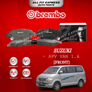 SUZUKI APV VAN 1.6 FRONT (DEPAN) BREMBO BRAKE PAD 100% ORIGINAL AUTHENTIC PRODUCT (PRICE FOR 4 PCS)