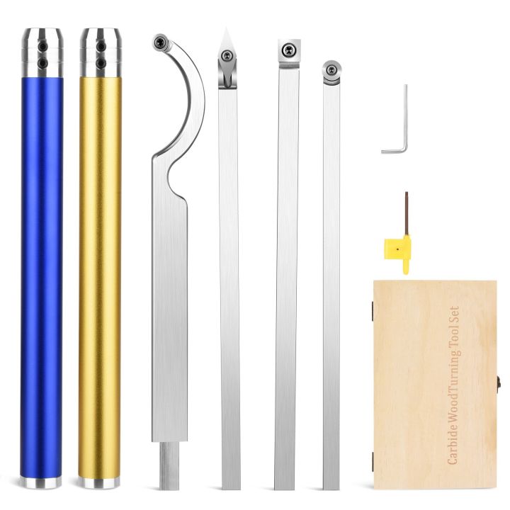 6 In 1 Carbide Woodturning Tool Set Wood Turning Chisel Kit with