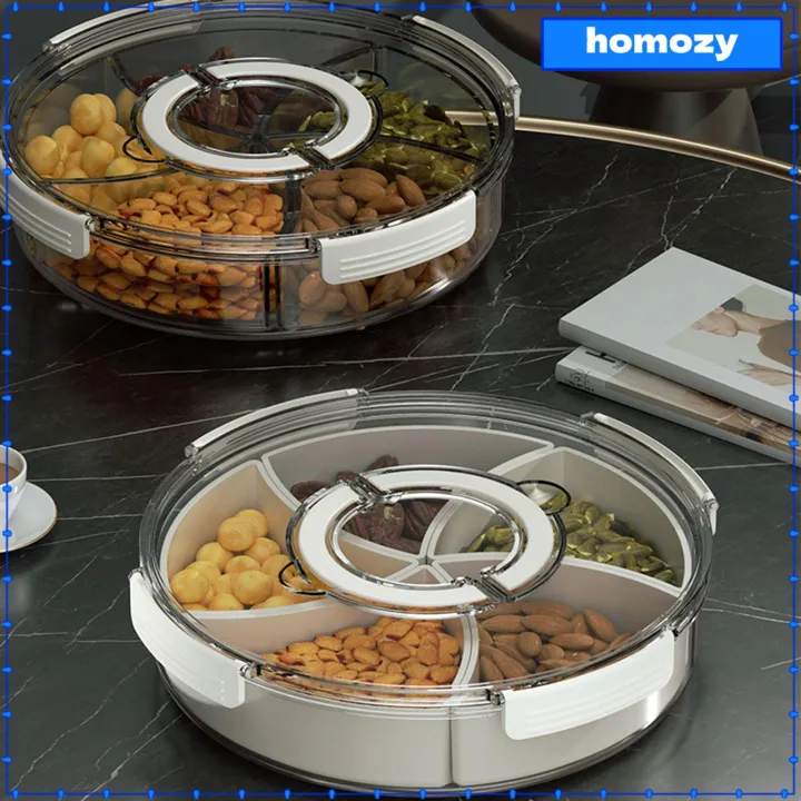 Homozy Khay phục vụ ăn nhẹ Snack tổ chức đa chức năng nhiều ngăn kẹo ...