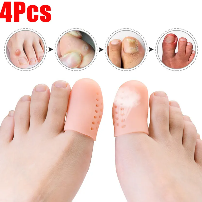 4Pcs Soft And Breathable Big Toe Finger Protector Silicone Toe
