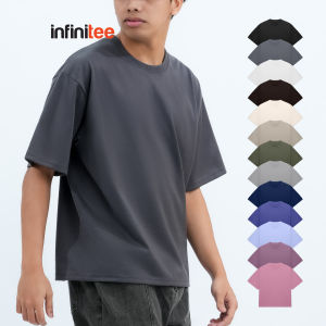 Infinitee Boxy Cropped Oversized Shirt For Men Women Plain Crop Cotton Top Tops T Shirt Tshirts Tee