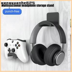 [WYH Store] 👗 Wall-mounted Computer Headset Holder Without Punching Headphone Stand Storage Hook Dormitory Desktop Display Rack Storage Rack