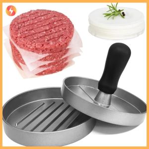 Burger Press Hamburger Patty Maker Aluminum Non-Stick Mold for BBQ Grill Kitchen Tool