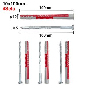 ERMENLED 4Sets Two-Color Expansion Screw Plastic Nylon Serrated ny Wall Anchor Durable Wall Plug Self Tapping Screw for Hollow Brick Foam Wall