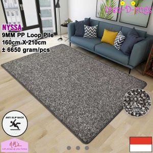 Tren-D-rugs Karpet tebal polos minimalis alas lantai ruang tamu tidur anti slip 160 cm x 210 cm -NMs