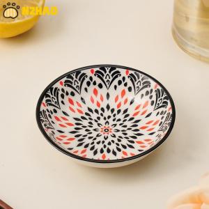 【N2HAO】 Ceramic Condiment Dishes Bohemian Style Plates Sauce Dishes Suitable For Kitchens Restaurants Sushi Shops And Picnics