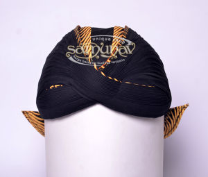 BLANGKON MATARAM ALUSAN HITAM SAMURAI KUNING