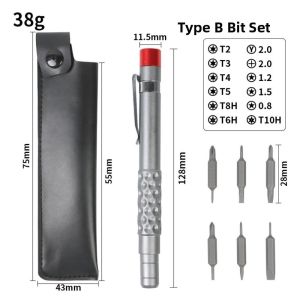 INNEED 13 trong 1 Bộ tua vít Mũi khoan hai đầu Đa chức năng Công cụ EDC Nhỏ gọn Đầu mũi khoan hình dạng đặc biệt Tuốc nơ vít Phillips đa năng Sửa chữa máy tính