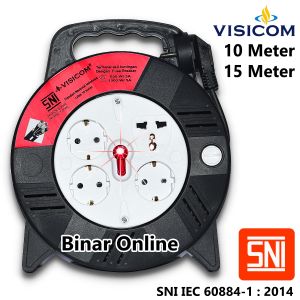 Kabel Roll 10 15 Meter 10M 15M SNI 4 Lubang Kabel Box VISICOM ALISCA