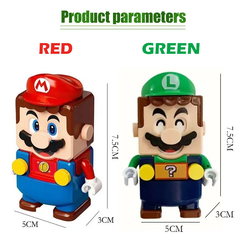 Super Mario Bros Action Figure Mainan Balok Bangunan Minifigure