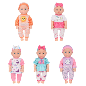 Soft Pretend Play Companion Doll Rebrons Toy with Clothes Toddler Parenting Game Nurturing Doll for Nursery Room Decors