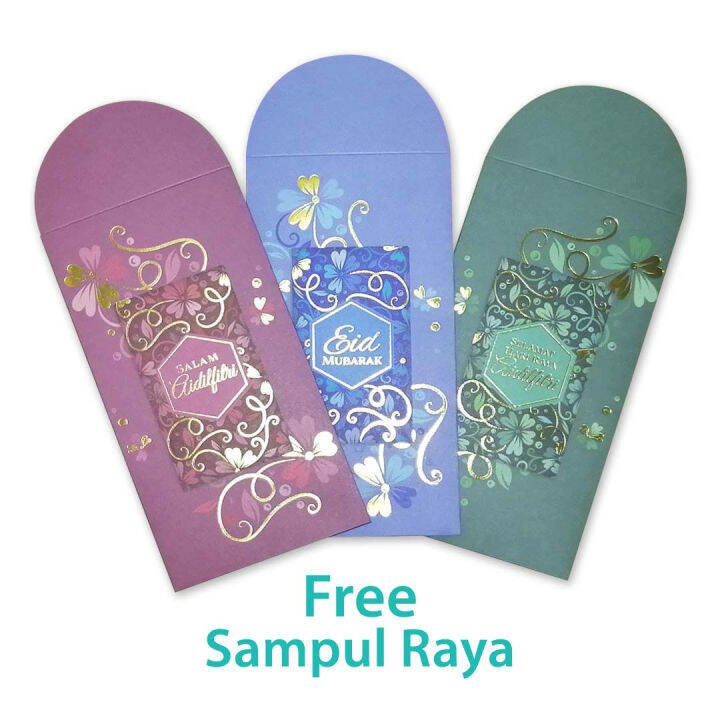 [free T] Store Age Raya Sampul 2024 6 Pcs Raya Green Packets