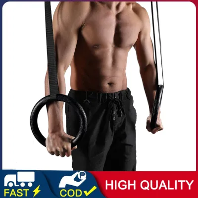 Gymnastic Rings Pull-Up Fitness Gym Rings with Adjustable Straps for Strength Training WorkoutGymnastic Rings Pull-Up Fitness Gym Rings with Adjustable Straps for Strength Training Workout