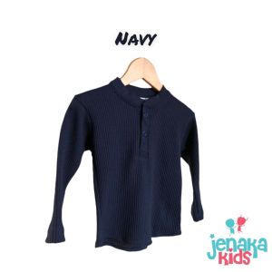 Khautsar T-shirt Waffle Kaos Polos Anak Laki Laki Lengan Panjang Bahan Waffle Terlaris - JENAKA KIDS