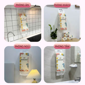 [Tặng Móc Dán Tường] Thùng 4 Túi Khăn Giấy Treo Tường  TOP GIA 1280 Tờ/gói4 lớP