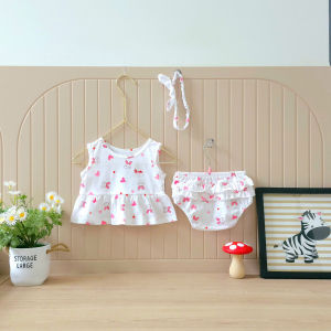 Bộ hè bé gái BUNNY bao gồm băng đô 4 - 10kg(*)