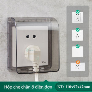 Hộp Chụp Ổ Điện Chống Nước An Toàn Chống Mưa Gió Và Bụi Bẩn Trong Suốt