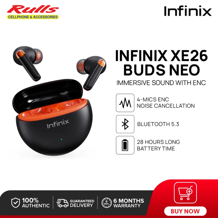 Infinix XE26 Buds Neo 4-Mics ENC Bluetooth 13mm Dynamic