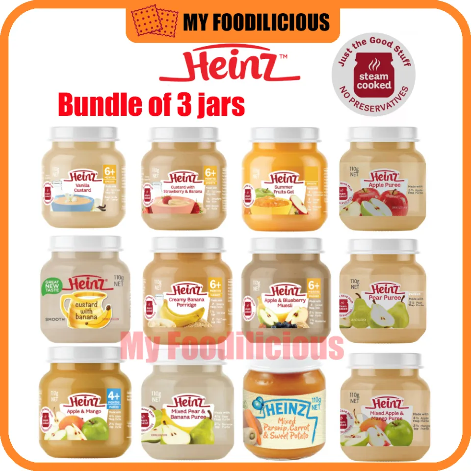 <SG Ready Stock>Heinz Baby Puree Food Jar (110g) Assorted