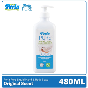 Perla Pure Liquid Hand & Body Soap 480ml | Gentle & Moisturizing | Hypoallergenic | Daily Skin Care