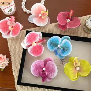 [ShiFu] Fashion Orchid Hair Clip Sweet Seaside Vacation Bangs Hair Clip Hair Accessories For Women Girls Flower Shaped Headwear