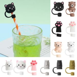 BENNETTGC Kitchen Tool Reusable Splash Proof Dust-proof Drinking Dust Cap Cup Accessories Straw Tips Cover Silicone Straw Plug