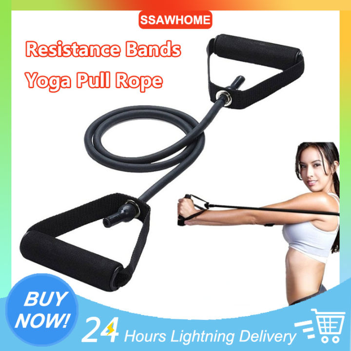 Resistance Bands Yoga Pull Rope Home Workouts Equipment Strength Training  With Handles Fitness Training Workout Resistance Exercise Rubber Bands