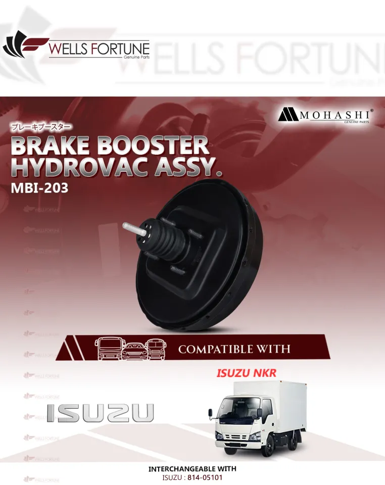 isuzu box truck brake booster light Sanwa Master Vacuum Compatible with NPR NQR NPR-HD GMC 1994-1997 : Automotive This product is made of high ISUZU NKR 814-05101 MOHASHI BRAKE