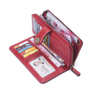 Smart King New Fashion Long Wallet Purse For Women Girls Pu Leather Korea Ladies Zipper Phone Bag Handbag Party Large Cpacity