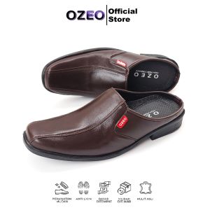 Ozeo - Sepatu Pantofel Pria Dewasa Sandal Pantofel Cowok Sepatu Kulit Formal Kasual Sepatu Kerja L-501