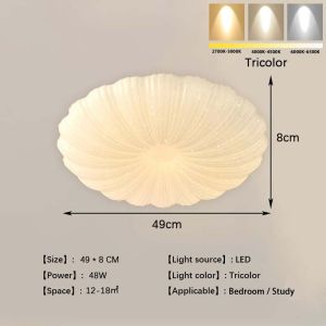 LED Ceiling Light Modern Simple Star Petal Pendant Light Tricolor Hanging LIght for Living Dining Room Corridor Bedroom