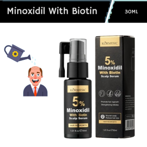 Minoxidil 5% & Biotin Minox - Serum Penumbuh Rambut Original Cocok untuk Pria & Wanita Atasi Kebotakan!