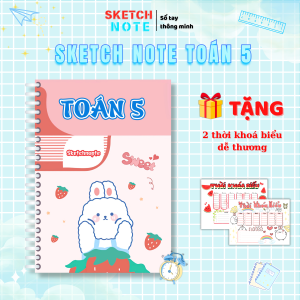 Sổ tay học giỏi SketchNote Toán 5 sổ tay tổng hợp toàn bộ kiến thức Toán lớp 5 cho học sinh