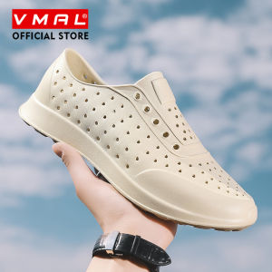 VMAL ผู้หญิงและผู้ชายรองเท้าแตะรองเท้าวุ้นฤดูร้อนชายหาด Sepatu Kebun กลวงรองเท้าแตะสีลูกอมกันน้ำรองเท้าแตะชายหาดขนาด36-45