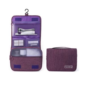 WAPKTY for Bathroom Shower Large Capacity with Hook Waterproof Cosmetic Organizer Bag Makeup Case Travel Toiletry Bag Hanging Makeup Bag