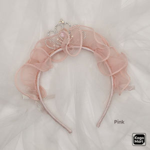 Bando Anak Mahkota Love Ruffle Berlian Princess Korea Bandana Headband