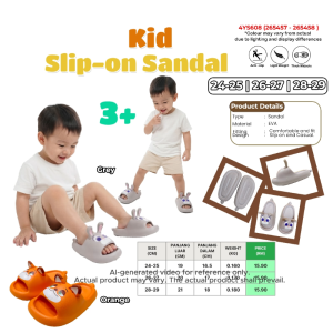 Kids Cartoon Bunny EVA Slip-On Sandals | Lightweight Anti-Slip Casual Slippers for Boys & Girls (Ages 3+)