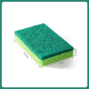 Homenhome rửa chén bát cho nhà bếp miếng bọt biển khối phân hủy sinh học bột gỗ bông vải cọ rửa