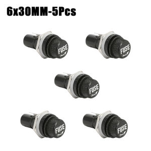 5Pcs Fuse Holder Mini Portable Glass Insurance Tube Socket Accessories High Temperature Resistant